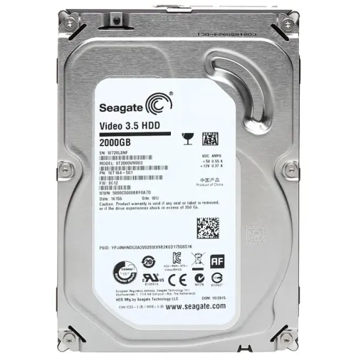 Жесткий диск/ HDD Seagate SATA3 2Tb Video 5900 RPM 64Mb 1 year warranty (replacement ST2000VX008, WD20PURZ, ST2000DM005)