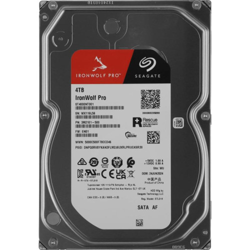 Жесткий диск Seagate SATA-III 4TB ST4000NT001 NAS Ironwolf Pro 512E (7200rpm) 256Mb 3.5