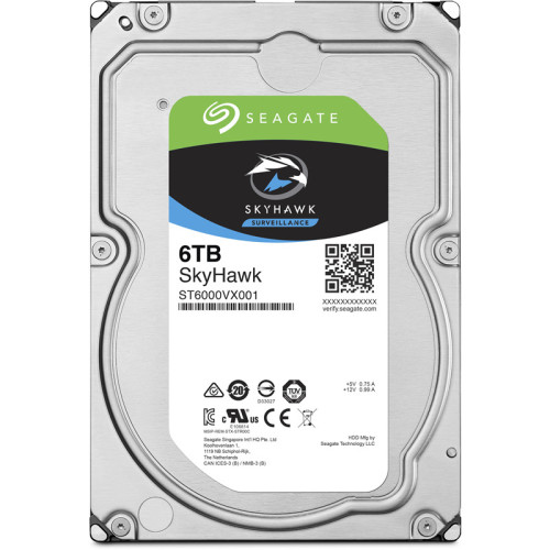 Жесткий диск/ HDD Seagate SATA3 6Tb Video 24x7 SkyHawk 256Mb 1 year warranty Жесткий диск/ HDD Seagate SATA3 6Tb Video 24x7 SkyHawk 256Mb 1 year warranty