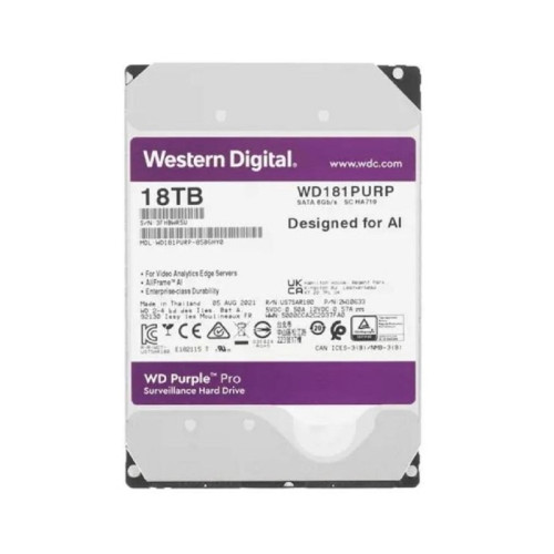 Жесткий диск HDD WD SATA3 18Tb Purple Pro 7200 512Mb 1 year warranty