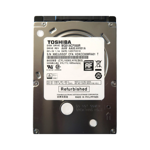Жесткий диск/ HDD Toshiba SATA3 500Gb 2.5