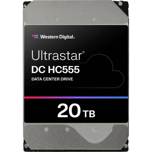 Жесткий диск WD SATA-III 20TB 0B48696 WUH722020CLE604 Ultrastar DC HC555 512E (7200rpm) 512Mb 3.5