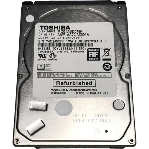 Жесткий диск/ HDD Toshiba SATAII 750Gb 2.5