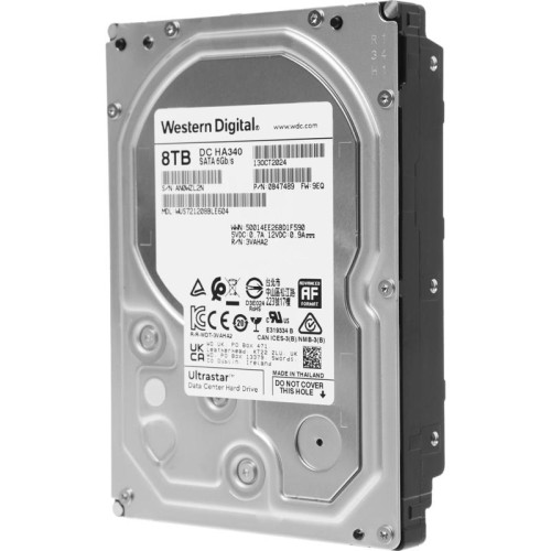 Жесткий диск WD SATA-III 8TB WUS721208BLE604 Ultrastar DC HC340 512E (7200rpm) 256Mb 3.5