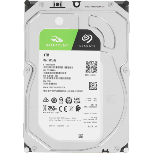Жесткий диск/ RECERTIFIED HDD Seagate SATA3 1TB Barracuda 7200/5900/5700rpm 256MB 1 year warranty RECERTIFIED