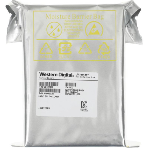 Жесткий диск WD SATA-III 8TB WUS721208BLE604 Ultrastar DC HC340 512E (7200rpm) 256Mb 3.5