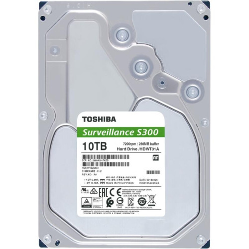 Жесткий диск Toshiba SATA-III 10TB MD10ADA10TV Surveillance S300 Pro (7200rpm) 512Mb 3.5 Жесткий диск Toshiba SATA-III 10TB MD10ADA10TV Surveillance S300 Pro (7200rpm) 512Mb 3.5