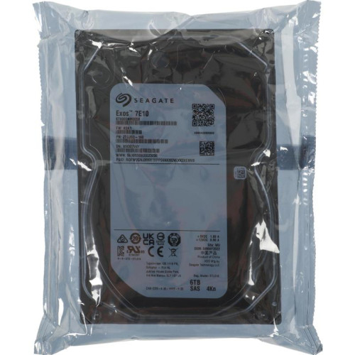 Жесткий диск Seagate SAS 6TB ST6000NM005B Server Exos 7E10 4KN (7200rpm) 256Mb 3.5