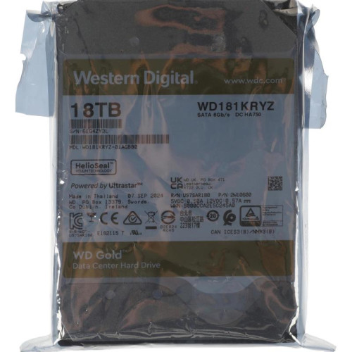 Жесткий диск WD SATA-III 18TB WD181KRYZ Server Gold 512E (7200rpm) 512Mb 3.5