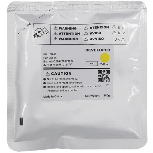 -/ Девелопер IU-217Y-Developer для KONICA MINOLTA Bizhub C227i/C257i/C287i (CET) Yellow, 180г, 90000 ст