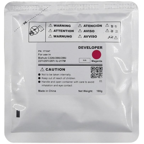 -/ Девелопер IU-217M-Developer для KONICA MINOLTA Bizhub C227i/C257i/C287i (CET) Magenta, 180г, 90000 с